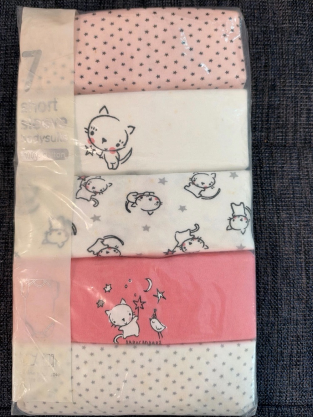 5‑Pack 100% Cotton Baby Bodysuits – 24–36 Months (Brand New) ✨